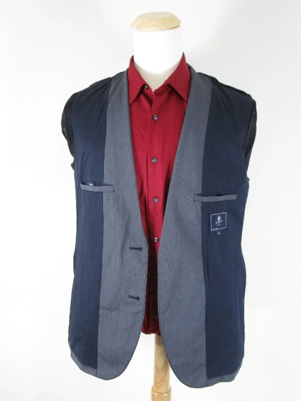 J. Crew Mens Solid Dark Gray Cotton Sport Coat Jacket Size M 40R Two Button